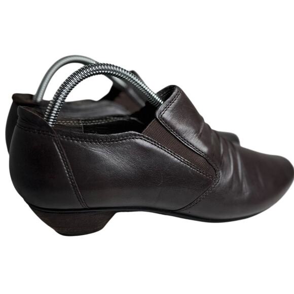 Josef Seibel Ruched Comfort Square Toe Shoes Sz 41 Low Heel Cuban SlipOn Germany - Picture 5 of 13